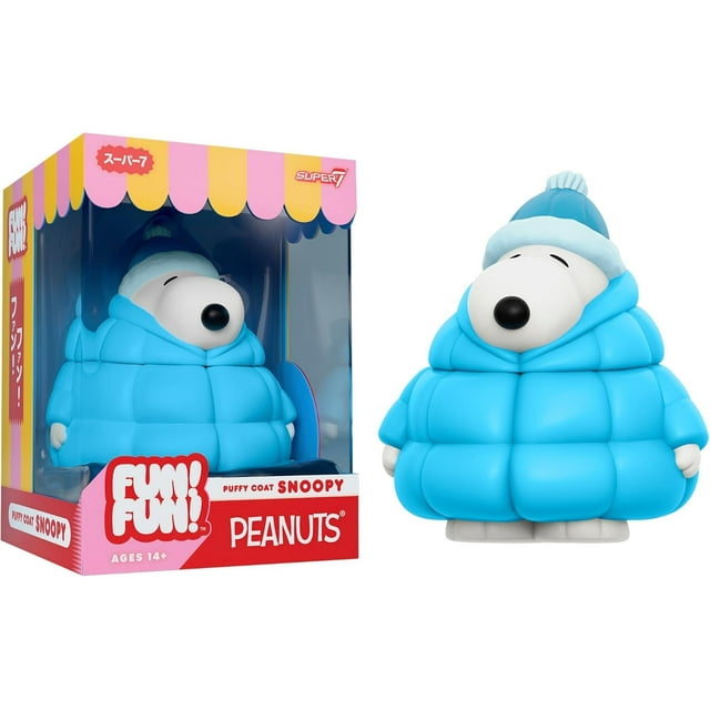 Figura de acción Super7 Fun! ¡Diversión! Abrigo acolchado Peanuts Snoopy de 5 pulgadas