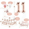 thumbnail image 2 of 11th Birthday Decorations Party Supplies and Rose Gold Party Decorations Banner Props Photos Eleven Birthday Party Supplies Princess White, 2 of 4
