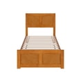 thumbnail image 6 of AFI Berkshire Twin XL Wood Low Profile Platform Bed with Matching Footboard, Light Toffee, 6 of 9