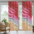 thumbnail image 3 of Outdoor Curtains for Patio Waterproof, Red Ombre Coastal Windproof Pravicy Outside Porch Blackout Curtain, Summer Nautical Beach Ocean Seaside Sun Blocking Grommets Curtains for Cabana Gazebo 54"x95", 3 of 9