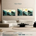 thumbnail image 4 of Elephant Stock Sunset Mountains Wall Art - Horizontal Multi Panel Canvas - Living Room Wall Decor - Nature Multi Panel - Teal And Blue Decor - 74" x 36", 4 of 8