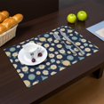 thumbnail image 2 of Placemat, Pioneer Flower Floral Print Pattern Place Mats Table Mat Set Of 2, PVC Washable Placemats for Party Kitchen Dining Decoration, 18x12 Inch, Fade Resistant, 2 of 6