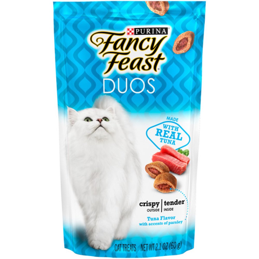 Fancy Feast Cat Treats, Duos Tuna Flavor With Accents of Parsley, 2.1