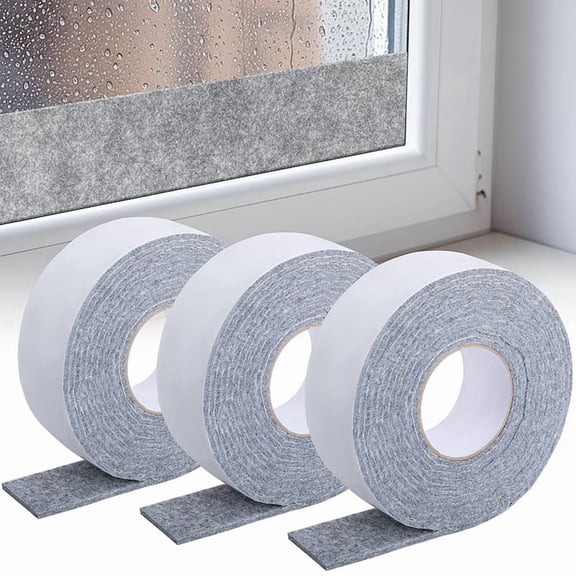 3 Roll 13.4Ft X 1.2Inch Window Condensation Prevention Absorber, 4.5mm Think Condensation Water Moisture Absorber Tape
