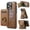 Brown, variant on Allytechgroup for iPhone 17 Pro Max Wallet Case Cover, Support Wireless Charging Detachable Cards Holder Wallet Case with Ring Holder Magnetic PU Leather Back Cover for iPhone 17 Pro Max, Green