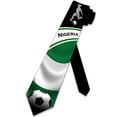 thumbnail image 2 of Soccer Ties Mens Nigeria Tie Sports Necktie by Three Rooker, 2 of 4