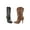 Black, variant on 4" Heel Ankle Cowgirl Boot