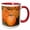Red/White, variant on 3drose, Pumpkin and Mums, Fall Foliage, Reading, Massachusetts, Usa, 11oz Two-tone Yellow Mug