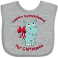 thumbnail image 3 of Inktastic I Want a Hippopotamus for Christmas Boys or Girls Baby Bib, 3 of 4