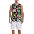 thumbnail image 6 of Rocae Vector Mexican Otomi Style Bright for Men's Basketball Jersey Lightweight and Breathable Athletic Tank Top,Quick-Drying Sports Jersey 4X-Large, 6 of 9