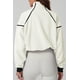 thumbnail image 2 of Chaqueta corta de forro polar sherpa con media cremallera para mujer QINSEN, 2 of 6