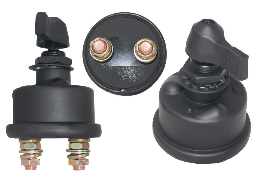 24v Master Battery Kill Switch, Universal Military Vehicle, Black, Fits
