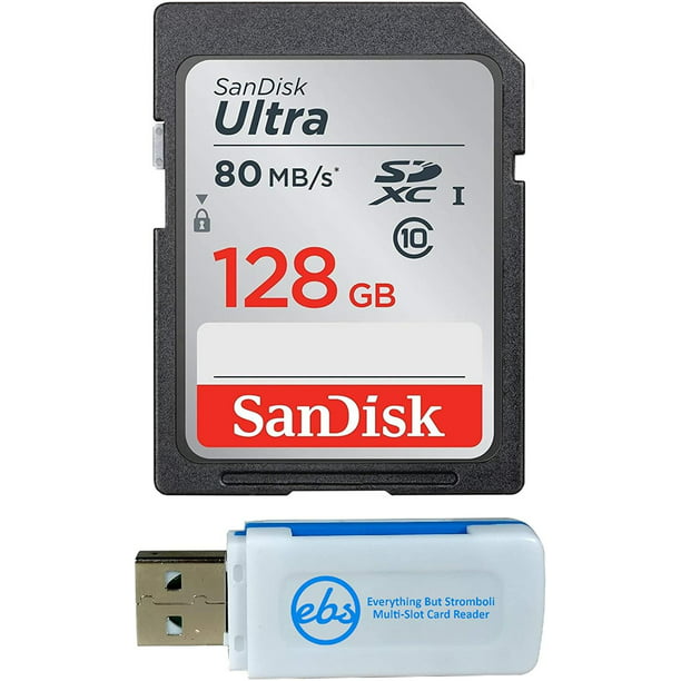 SanDisk 128GB SDXC SD Ultra Memory Card Class 10 Works with Sony Cyber-Shot  DSC-RX100, RX100 III, RX100 IV Camera (SDSDUNC-128G-GN6IN) Bundle with (1)  