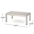 thumbnail image 4 of Doris Outdoor Aluminum Loveseat and Coffee Table Set with Cushions, Silver, Khaki, 4 of 8