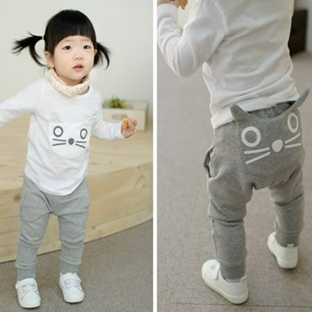 

Toddler Boys Pants Cartoon Cat Print Harem Sweatpants Outwear