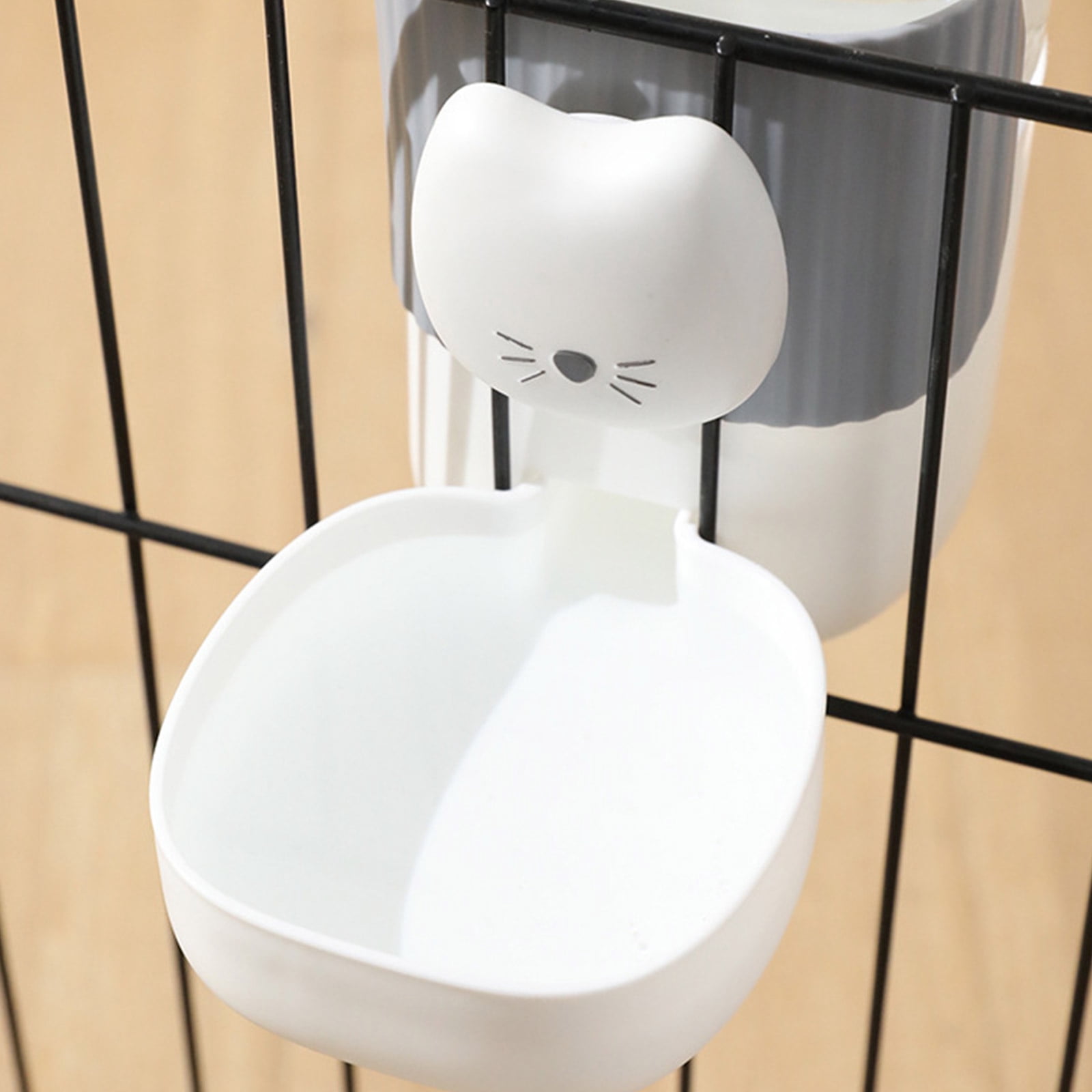 Automatic Dog Feeder Water Dispenser With Cartoon Cats Face Safe PP Easy Installation For Busy Owner Home Decors