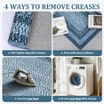 thumbnail image 3 of Printed Rug with Braided Pattern on it, Washable Runner 2x8 Rugs for Entryway Blue Non Slip Kitchen Runner Low Pile Hallway Rug Stain Resistant Carpet for Bathroom Laundry Room, 3 of 9