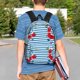 thumbnail image 4 of Disketp Red Funny Crab on Blue Stripe Mochila Escolar de 15 Pulgadas, Mochila Ligera para Estudiantes, Viajes y Trabajo, Cómoda y Resistente para el Uso Diario, 4 of 6