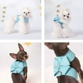 thumbnail image 6 of Cute Bow Chihuahua Yorkie for Puppies Chest Strap Cat Girls with Leash Dog  Leads Dog Harness Dog Collars Pet Supplies BLUE M, 6 of 8