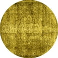 thumbnail image 1 of Ahgly Company Machine Washable Indoor Round Persian Yellow Traditional Area Rugs, 8' Round, 1 of 4