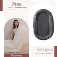 thumbnail image 6 of AENKYO Sofa Bed & Bean Bag Chair - Lazy Convertible Human Dog Bed for Adults/Pets with Removable Pillows - Pink, 6 of 7