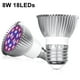 thumbnail image 2 of 8W E27 18 LED Lámpara de planta Luz de planta Lámpara de crecimiento de planta de interior Lámpara de cultivo de espectro completo, 2 of 8