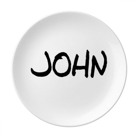 

Special Handwriting English Name JOHN Plate Decorative Porcelain Salver Tableware Dinner Dish