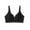 #175-Black, variant on Women's Mesh Cup Light Support Bra - Pure Color Seamless Wireless Bralette, Breathable Side Coverage Everyday Bra for Natural Lift