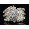 thumbnail image 2 of LADIES 10K YELLOW GOLD 1C BAGUETTE DIAMOND CLUSTER RING, 2 of 9