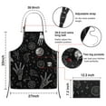 thumbnail image 3 of Black Gothic Hand Skull Star Pattern Apron-Garden Aprons for Women with Pockets-Cotton Linen Waterproof Kitchen Cooking Gardening Aprons Adjustable for Kitchen,Cooking,BBQ and Salon 33x27 Inch, 3 of 7