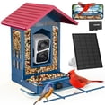 thumbnail image 1 of Comedero inteligente para pájaros PeckCam Metal con panel solar 2K HD, 1 of 9