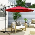 thumbnail image 3 of Bibana 10Ft Outdoor Adjustable Offset Cantilever Hanging Patio Umbrella - Red, 3 of 7