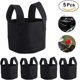 thumbnail image 5 of (Bolsa de cultivo de plantas de 25 x 30 cm y 5 galones, bolsa de cultivo de plantas de un galón, negra, para vegetales, flores, aireación, maceta, contenedor adecuado para cultivar vegetales o, 5 of 5
