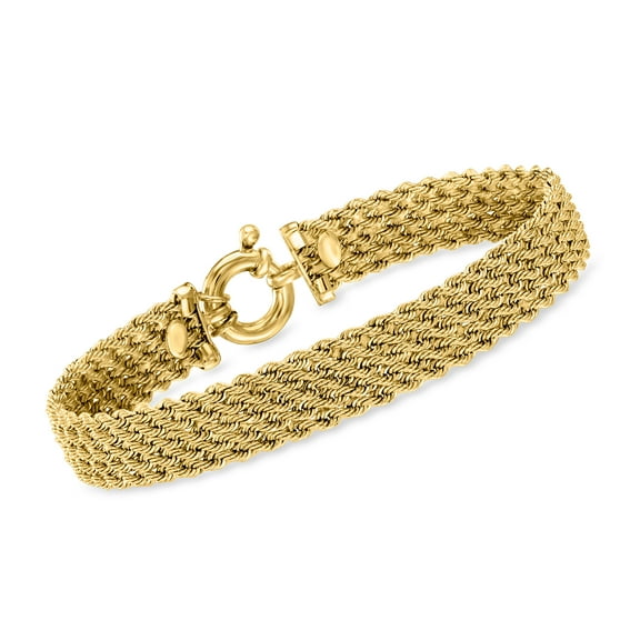 Ross-Simons Italian 14kt Yellow Gold Multi-Row Rope-Chain Bracelet, Women's, Adult