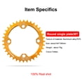 thumbnail image 2 of Chainset Bicicleta Bicicleta redonda Cadena de bigidor Cadena Reemplazable Aleación de aluminio Anti-gota Ligero Ligero Ciclismo Diente Placa Sola Placa Amarillo 38T Advancent OD003273-24, 2 of 7