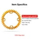 thumbnail image 2 of Chainset Bicicleta Bicicleta redonda Cadena de bigidor Cadena Reemplazable Aleación de aluminio Anti-gota Ligero Ligero Ciclismo Diente Placa Sola Placa Amarillo 38T Eigraketly OD003273-24, 2 of 7