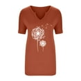 thumbnail image 2 of Birdeem T-Shirt Décontracté pour Femmes à Imprimé, Col en V, Manches Courtes, Coupe Ample, 2 of 8