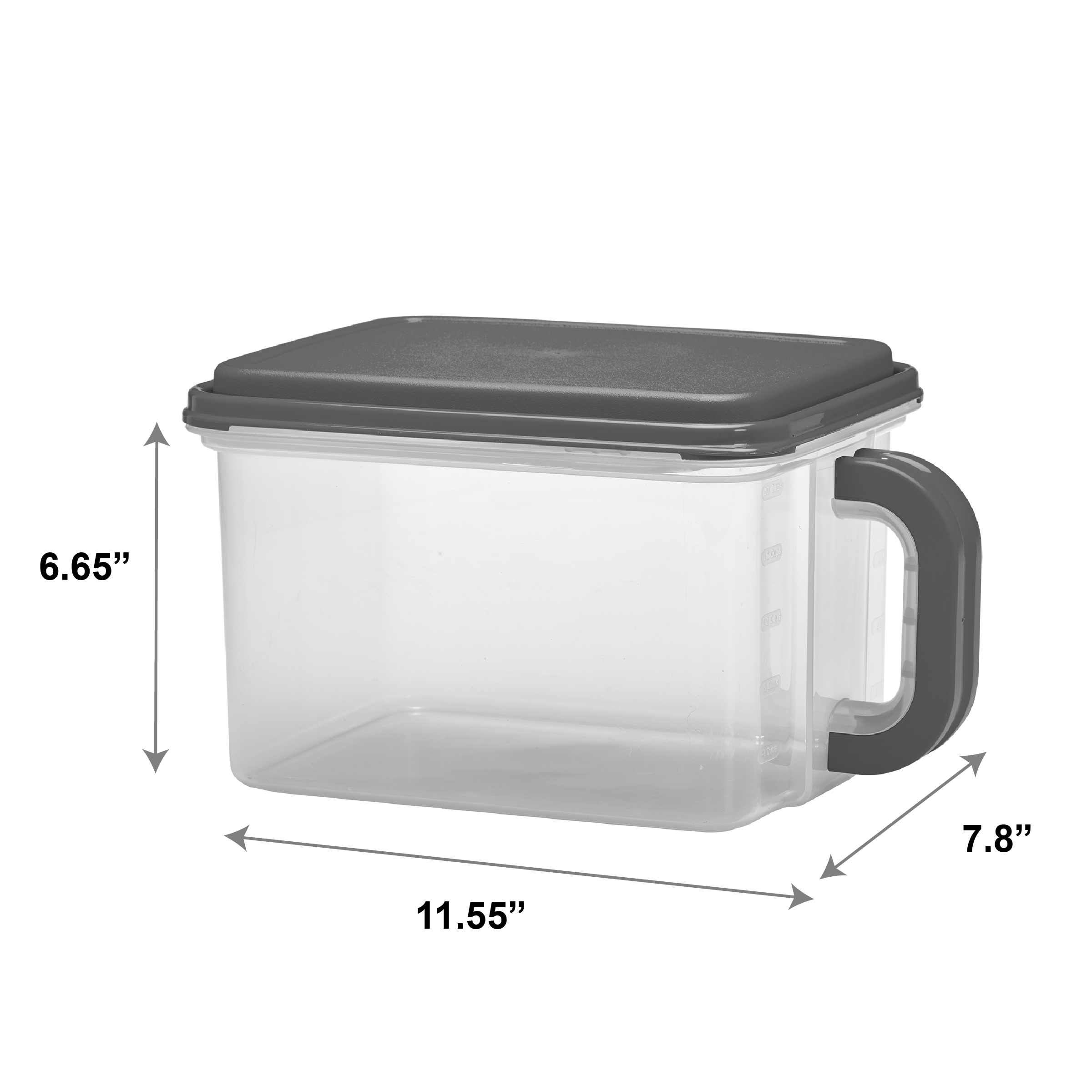 Mainstays Medium Canister with Handle, 21 Cups - Plastic, Gray Lid and Handle - image 2 of 5