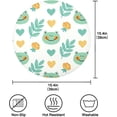 thumbnail image 4 of Coolnut Cute Frog Round Placemats Waterproof Non-Slip Washable Place Mats Polyester Table Mats Set of 6 Heat Resistant for Home Kitchen Holiday Party Home Decor Gifts, 4 of 7