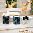 thumbnail image 4 of Yayeee 4 Pack Qtip Holder Bathroom Cotton Swab Canister with Lid Clear Dispenser Set, Blue Planet, 4 of 6