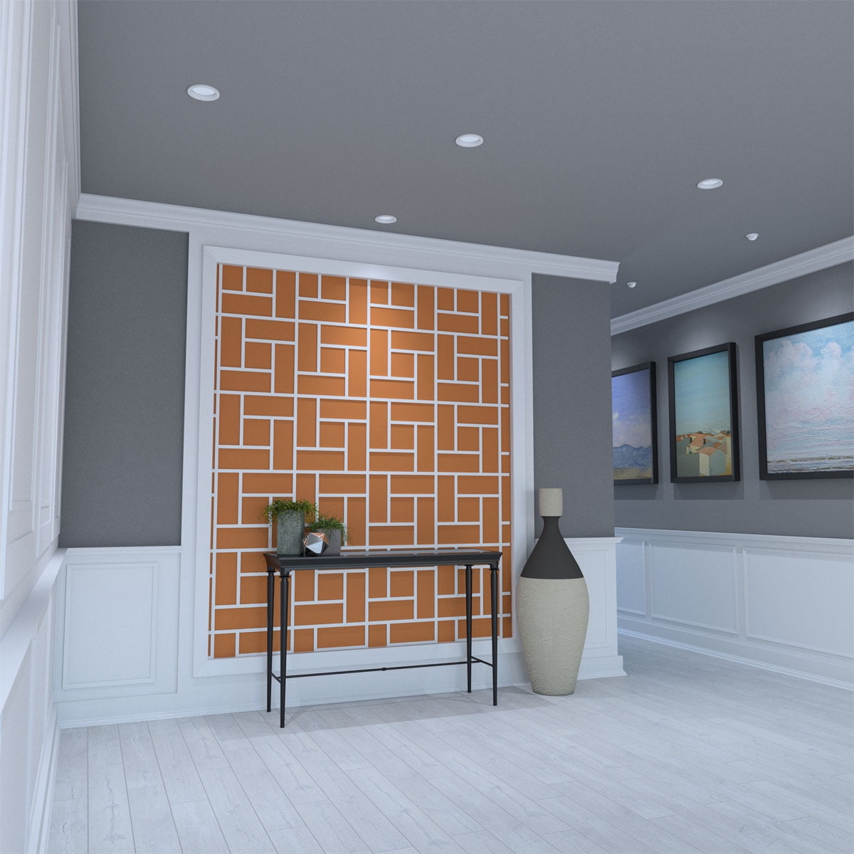 Medium Sheffield Decorative Fretwork Wall Panels in Architectural Grade PVC