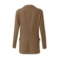 thumbnail image 5 of tklpehg Blazer Jackets for Women Long Sleeve Lapel Fashion Casual Pockets Long Sleeve Casual Solid Coat Cardigan Blouse Khaki XL, 5 of 7