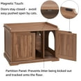 thumbnail image 5 of Unipaws Designer Cat Litter Box Furniture, Cat Washroom Storage Bench, Walnut, 5 of 7