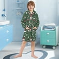 thumbnail image 5 of FORMRS Niños Bathrobe Unisex Hooded Robe Soft Plush Pajamas Sleepwear, Size 10-12T, Christmas Hats, 5 of 7