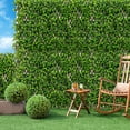 thumbnail image 4 of Gymax 2PCS Expandable Fence Privacy Screen Decorative Faux Eucalyptus Fencing Panel, 4 of 10