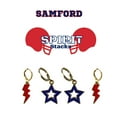 thumbnail image 2 of Samford University Spirit Stack navy mini enamel bolts and red statement open starboys, 2 of 2