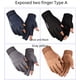 thumbnail image 3 of Guantes de invierno cálidos para hombre y mujer de gamuza Luokou con pantalla táctil y dos dedos y medio dedo para ciclismo al aire libre, con forro polar grueso, 3 of 5