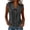 Dark Gray, variant on Womens Summer Shirts Sleeveless Button down Solid Color Polo Collared Collared Breathable Cotton Blouse Casual Summer Purple M