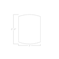 thumbnail image 2 of 34X45 Small Arc Rectangle Shaped Coffee Table With Square Metal Base, 2 of 5