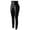 Black, variant on MANIFIQUE 2 Packs Women's Stretchy Faux Leather Leggings Pants Size M